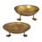 Iron Accent Trays with Duck Feet - Set of 2 - 12"Dia. x 3" - Gold