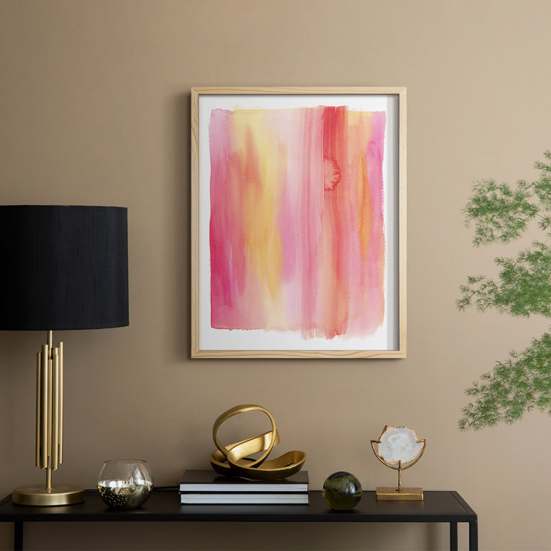 «Summer Sherbet Wash I», reproduction encadrée - bois massif