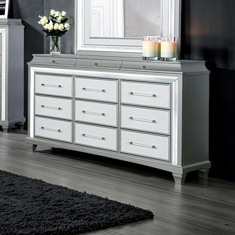 Commode 12 tiroirs avec lumière DEL Emika