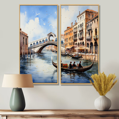 Italie, pont du Rialto, Ponte I - art mural beige