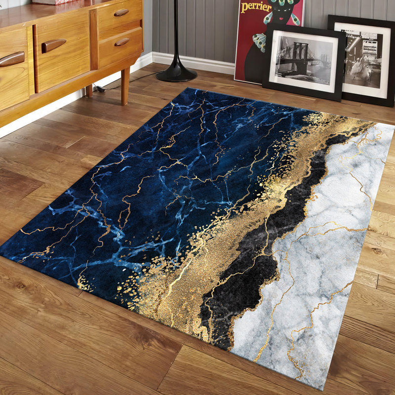 Stunning Soft Pile Rug with Intricate Floral and Geometric Patterns Ideal for Adding a Touch of Elegance to Your Living Room or Bedroom Decor