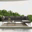 Ensemble de meubles de patio en aluminium 7 pièces Ebern Designs, canapé modulaire moderne avec table basse et coussin épais-116527169