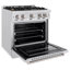 ZLINE 30" Classic Dual Fuel DuraSnow Range w/ 4 Brass Burners & Convection Oven-1810178197