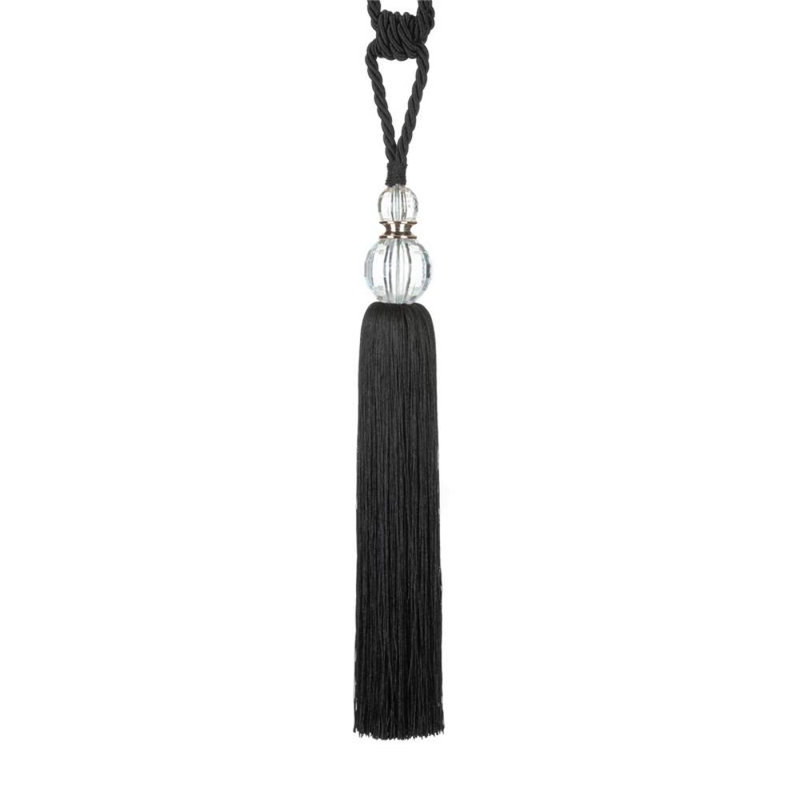 Loveday Fabric 35cm Curtain Tieback, Black