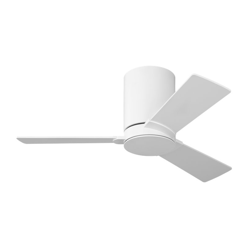  Rozzen 32 Hugger Indoor Ceiling Fan with Matte White blades and Handheld Remote, Matte White, Matte White