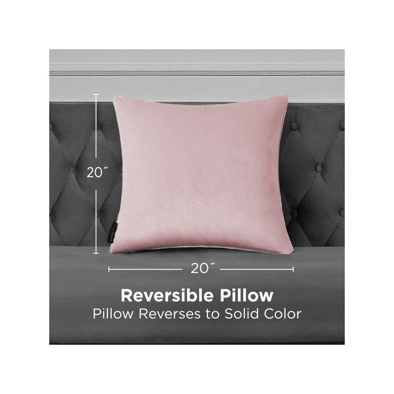 Juicy Couture Gothic Rhinestone Decorative Pillow, Blush