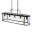 33" Modern Farmhouse 5-Light Oval Clear Glass Linear Kitchen Island Chandelier