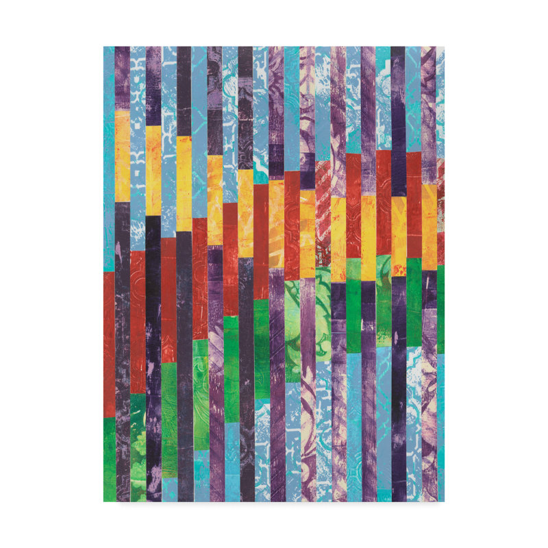 « quilted monoprints i », impression sur toile tendue, H 19 po x l 14 po x P 2 po