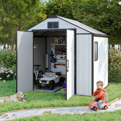 8 ft. W X 12 ft. D Resin Storage Shed 