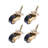 Brass Furniture Casters Set, 360° Swivel Wheels
