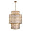 Luminaire suspendu à 3 niveaux 16 lumières Kato - Havane doré-1619017175