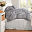 Ensembles de literie en coton hypoallergénique, gris, grand lit, style moderne
