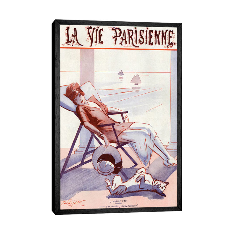 1920 La Vie Parisienne Magazine Cover by Rene Prejelan - Gallery-Wrapped Canvas Giclée on Canvas, Black Framed