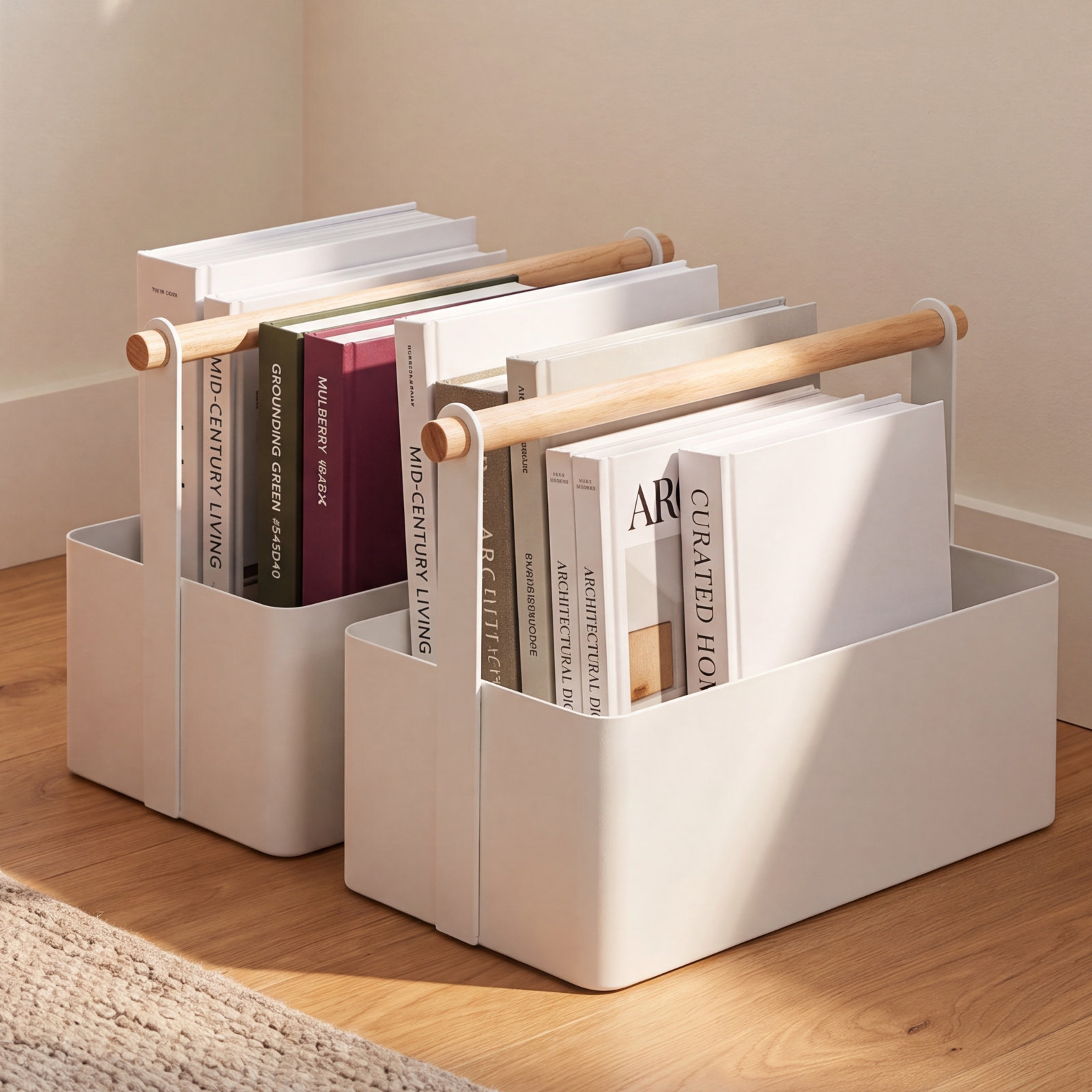 Yamazaki Home Tosca Storage Organizer Bin, 6.3" H x 11.4" W x 5.1" D