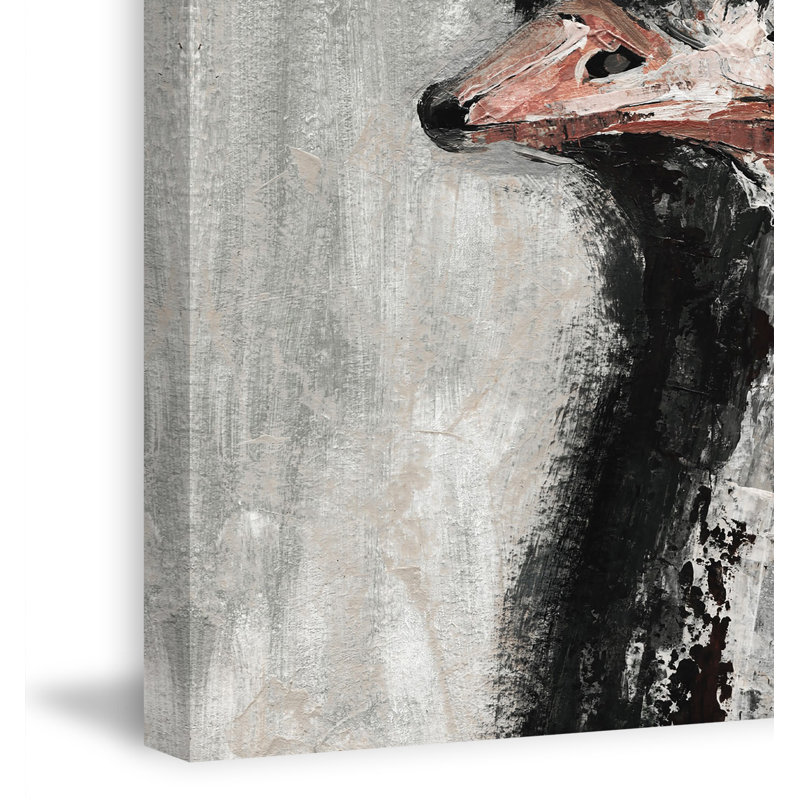 Ostrich You Cute Wrapped Canvas Painting, 152cm H x 101cm W x 3.81cm D