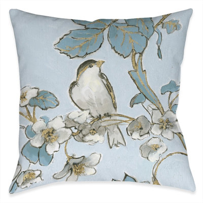 Toile Bird Throw Pillow