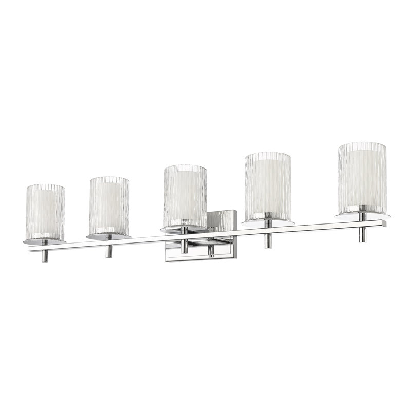 Ensemble de meuble-lavabo 5 lumières Roddrick, Chrome