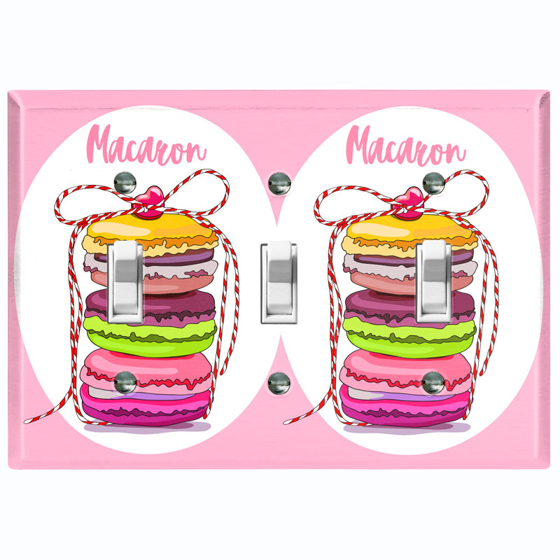Plaque d'interrupteur en métal (prise Macaron - triple basculement)