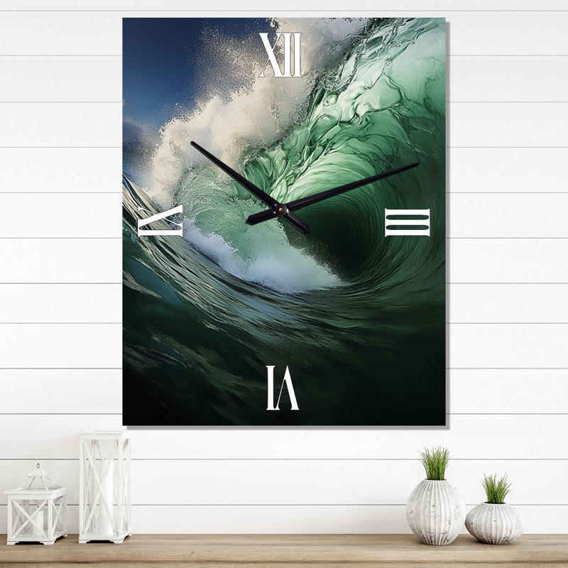 Horloge murale côtière Majestic Waves II, H 28 po x l 12 po x P 1 po
