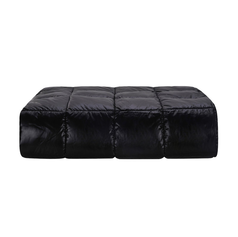 Quilted Throw Blanket, Black, Queen