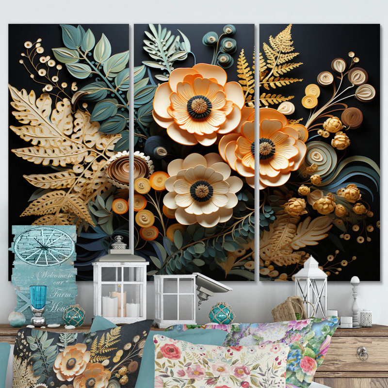 Ensemble de salon Ferns Copper Elegance III