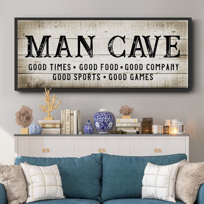 Man Cave Good Times- Framed Canvas