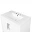 Meuble-lavabo 30 po avec lavabo, armoire de salle de bain multifonctionnelle avec portes et tiroirs, structure solide et panneau de fibres à densité moyenne, blanc