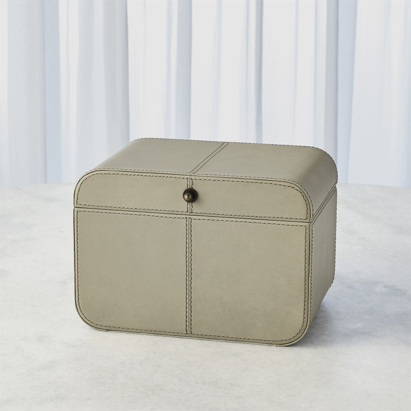 Curved Corner Box-Light Grey-Sm, Gray, 6.75" H x 9.5" W x 6.75" D