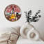 Horloge murale en bois 10 po, mouvement silencieux, à piles (piles AA non incluses), décor artistique, parfait pour les décorations