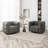 Ashyiah 38" Wide Tufted Swivel Chair with Square Arm-90379848
