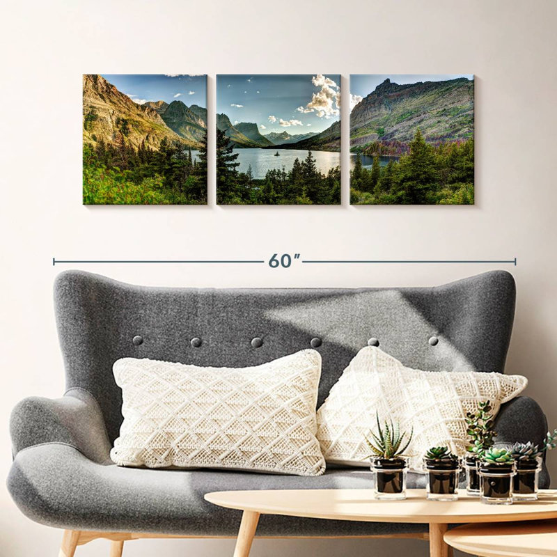 Impression d'art sur toile Montana, Montana, H 15 po x l 47 po x P 1,25 po