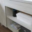 Bureau avec crédence, finition blanche