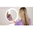 Rowell Vanity Table Set with 3 Modes Adjustable Brightness Mirror and Free Make-up Organizer