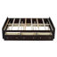 Structure de lit grand en bois coloré avec 6 tiroirs pour le style et la construction-1506924310