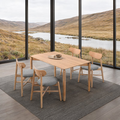 Solid Wood Upholstered Dining Set