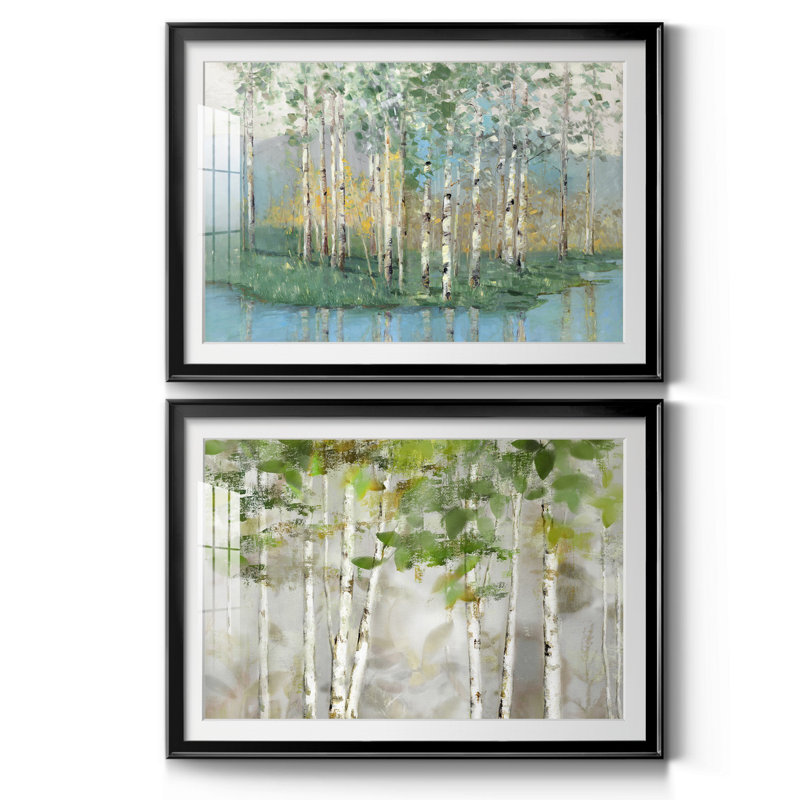 Birch Reflections Revisité - 2 pièces, Noir, H 30,5 po x l 85 po x P 1,5 po