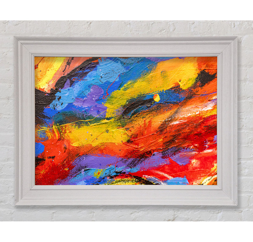 Gerahmtes Wandbild Oil Painting Colour Splash