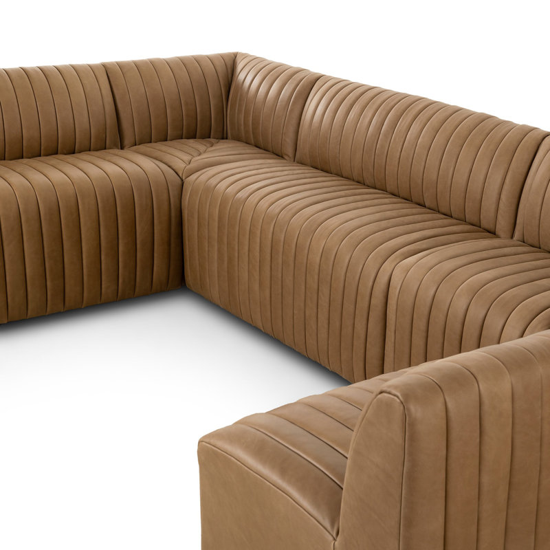 Augustine Dining Banquette U Shape -Palermo Drift, 31.5" H x 119.5" W x 66.5" D