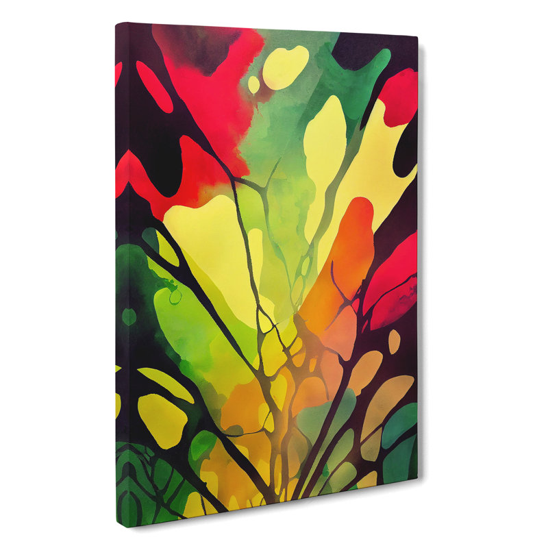 Bright Tree Abstract - Wrapped Canvas Print, 50cm H x 35cm W x 3cm D