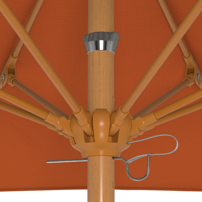 Parasol en bois de teck 7,5 pi, 96" H x 85" W x 85" D, Tuscan