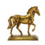 Sculpture cheval en résine 12,5 x 4,5 x 12,5 po avec finition dorée antique