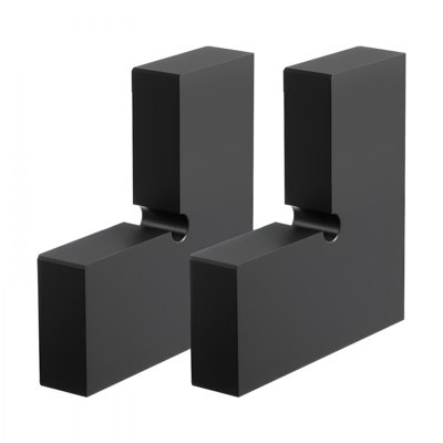 Corner Connectors for Handrail, Extension Stair Railing Accessories, POM Hand Rail Connector Fittings for Rectangular Cable Railing, Deck Cable Rail System Outdoor, Matte Black, HT-05