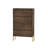 23.6 Inch Walnut Shoe Cabinet, Mid-Century Modern Freestanding Shoe Cabinet,  Freestanding Organizer With Metal Legs,  Suitable For Entry, Hallway And Entryway