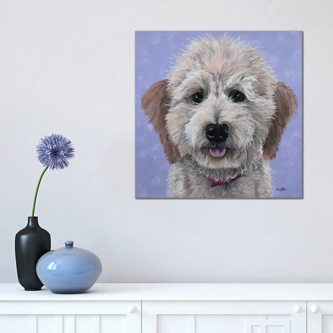 Rosie The Goldendoodle - Wrapped Canvas Print