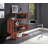 Buck II Clear Glass, Chrome High Gloss Finish Writing Desk With Shelf
