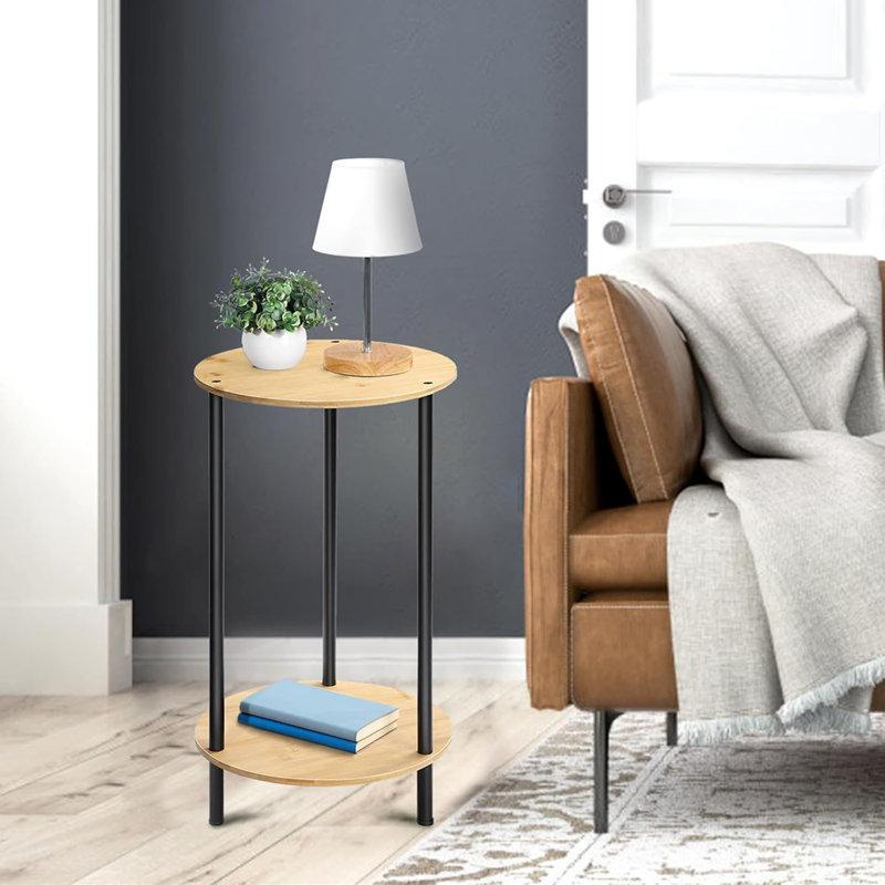 Round Side Table For Living Room, End Tables Living Room Set Of 2, Accent Table For Small Spaces, Round Nightstand For Bedrooms