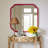 Baltic Wood Scalloped Wall Mirror-968096686
