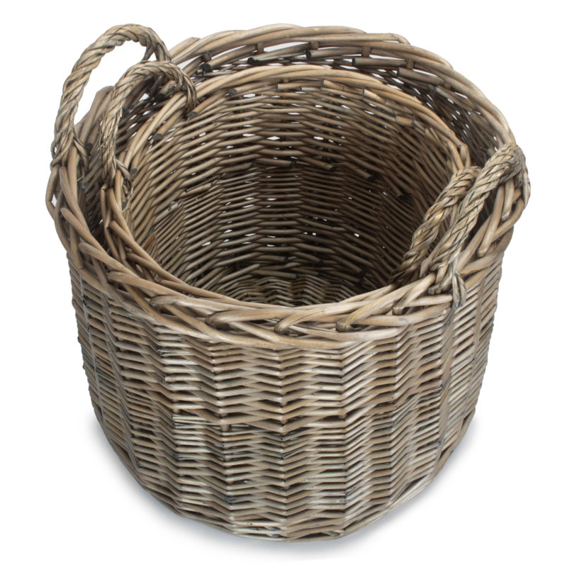 Edgao Rattan Log Carrier