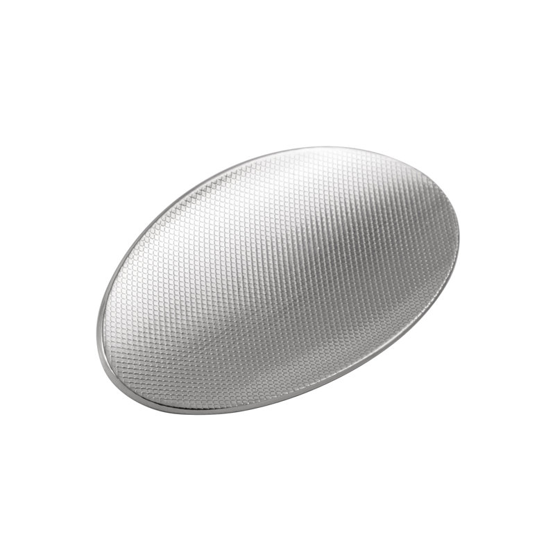 Bijou Grata Collection Pull 3-3/4 Inch x 1-78 Inch Oval, Satin Nickel