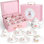 Service à thé en porcelaine pour filles, service à thé pour petites filles, ensemble de jeu de cuisine pour enfants, jeu de thé Princess